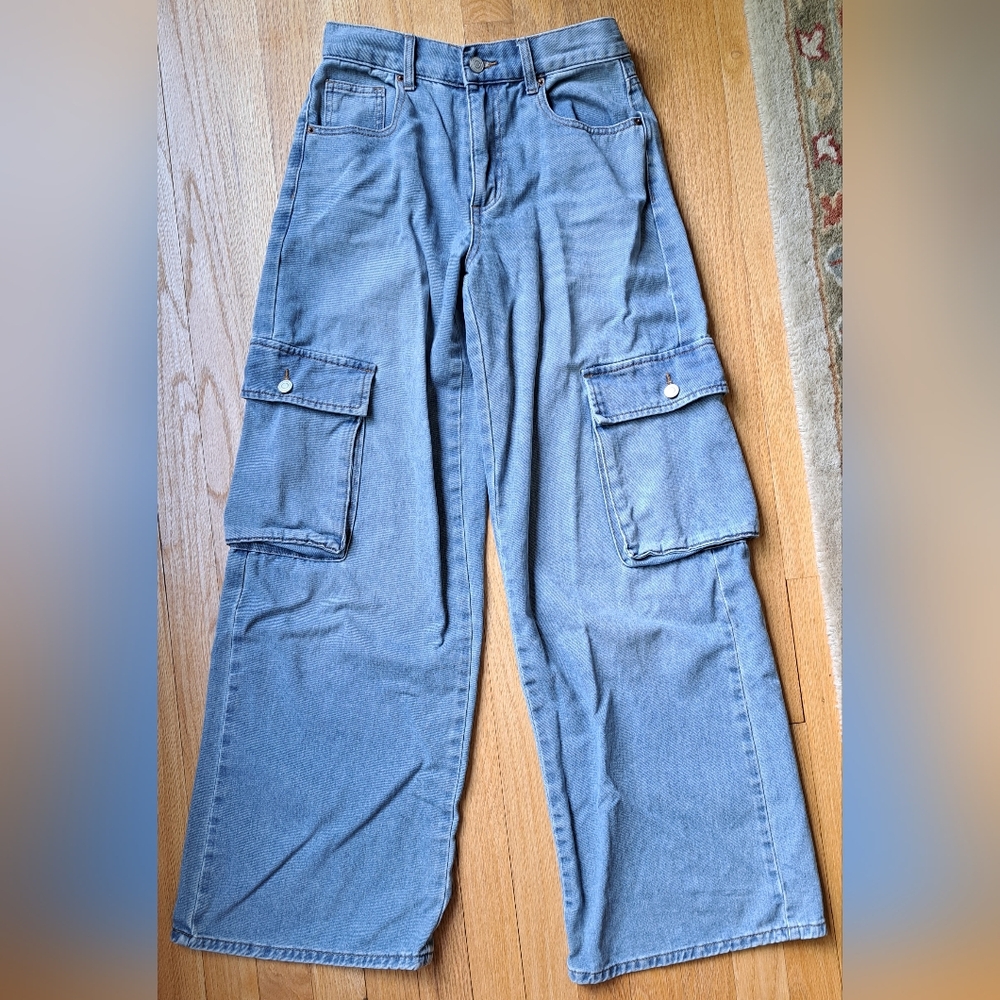 Tilly's wide leg cargo jeans